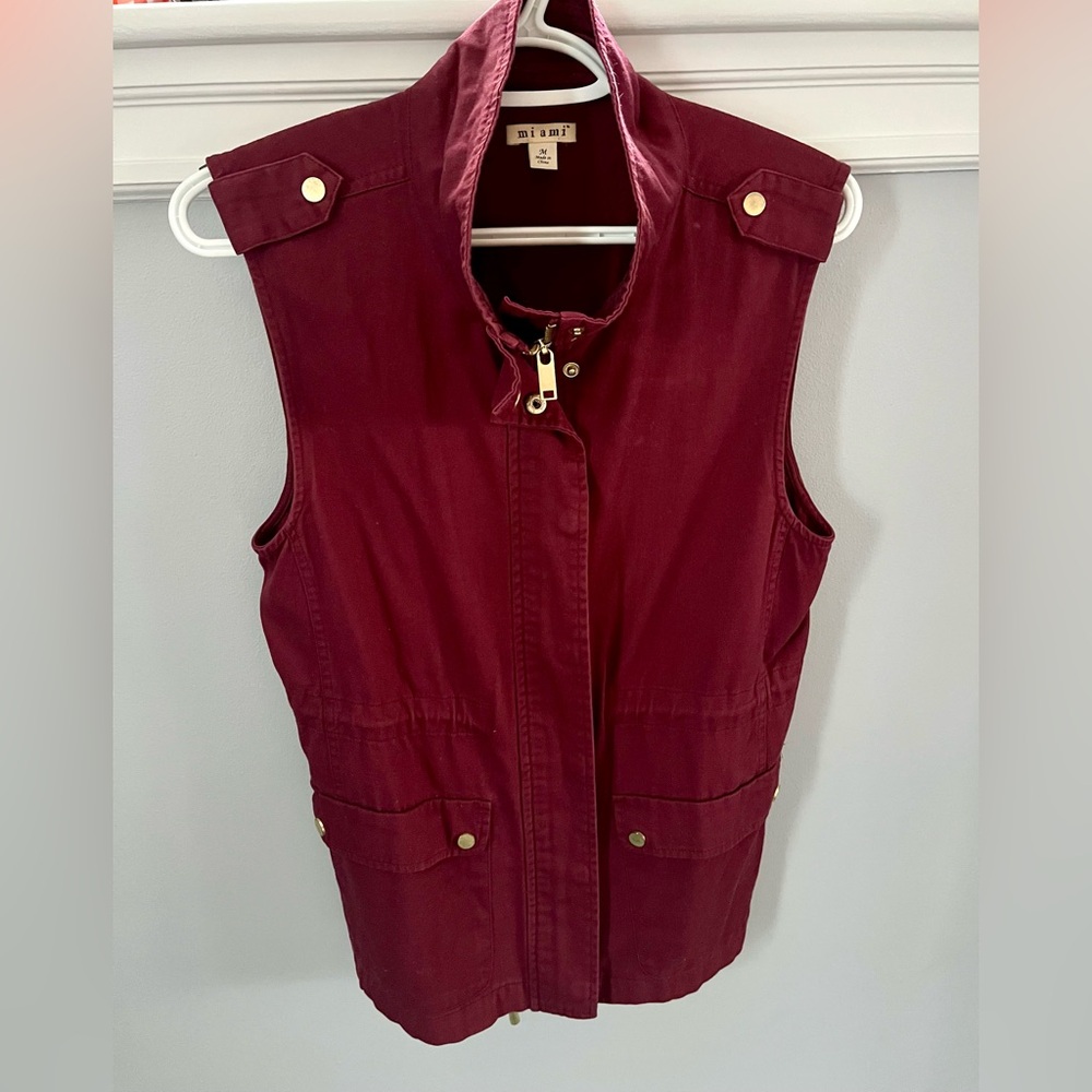 Miami Women's Burgundy Vest